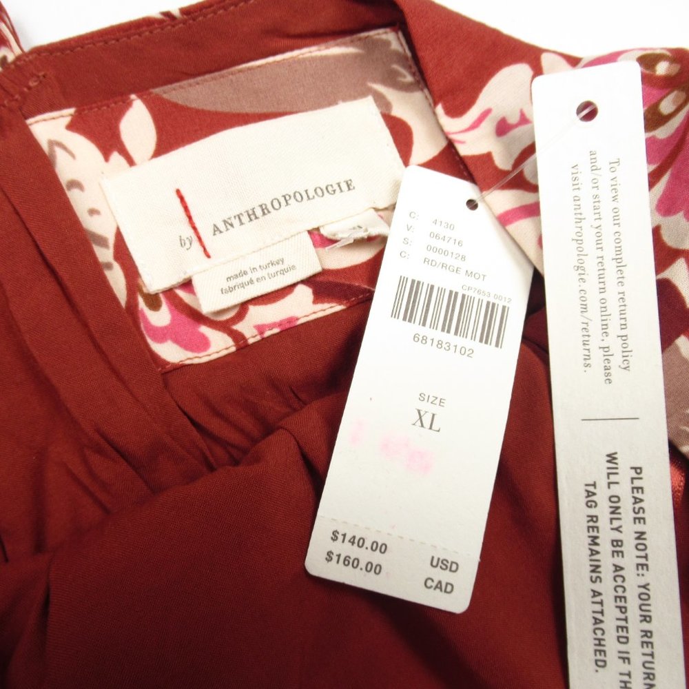 Anthropologie The Sleeveless Somerset Mini Dress: Poplin Edition Red - XL - Picture 11 of 12